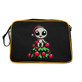 Drôle Alien arbre de Noël Fantaisiste - Sac Retro - noir/or - Dos