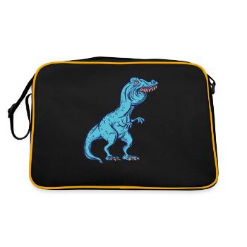 Tyrannosaurus Rex Overbite Rabbit Teeth Funny - Retro Bag - black/gold - Back