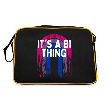 C’est une chose Bi Bisexuelle LGBTQ Bi Pride LGBT Gay - Sac Retro - noir/or - Dos