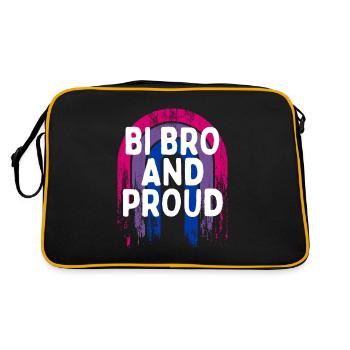 Bi Bro et Proud Bisexual LGBTQ Bi Pride LGBT - Sac Retro - noir/or - Dos