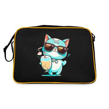 The Casual Cat - Retro Bag - black/gold - Back