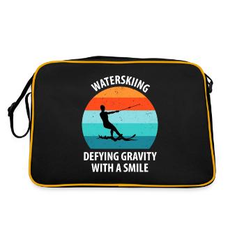 Water skis, water skis, water skiers - Retro Bag - black/gold - Back