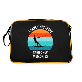 Water skis, water skis, water skiers - Retro Bag - black/gold - Back