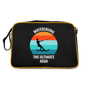 Water skis, water skis, water skiers - Retro Bag - black/gold - Back