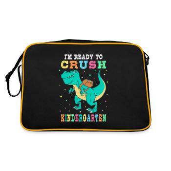 Ready to crush kindergarten - Retro Bag - black/gold - Back