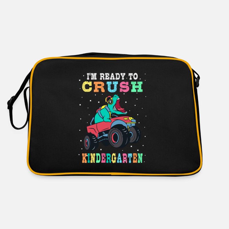 Bereit für den Kindergarten - Retro Tasche - Schwarz/Gold