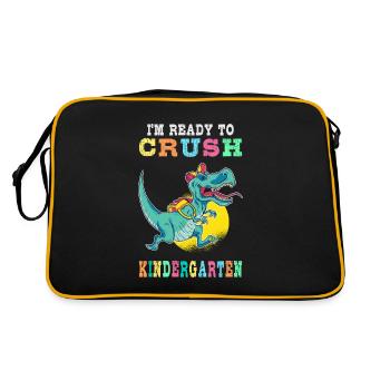 Ready to crush kindergarten - Retro Bag - black/gold - Back