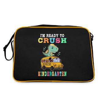 Ready to crush kindergarten - Retro Bag - black/gold - Back