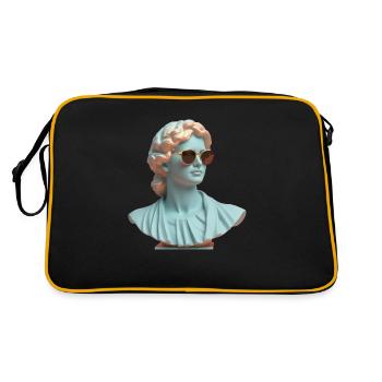 Statue Roman with sunglasses modern style art - Retro Bag - black/gold - Back