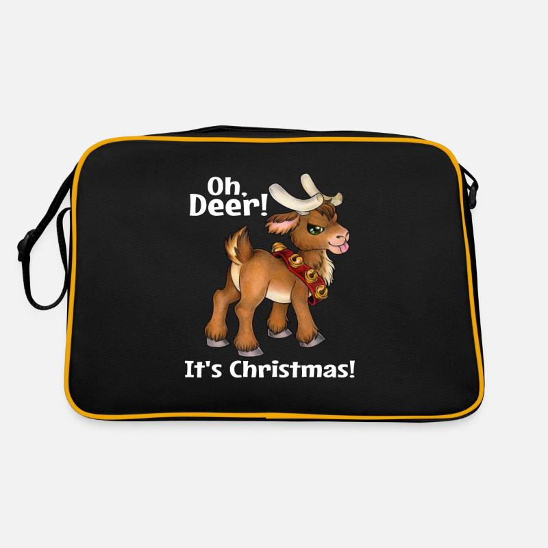 Lustiger Spruch Freches Rentier Rudolph Retro Tasche