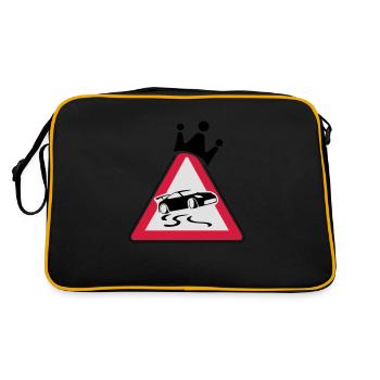 DriftKing - Retro Tasche - Schwarz/Gold - Hinten
