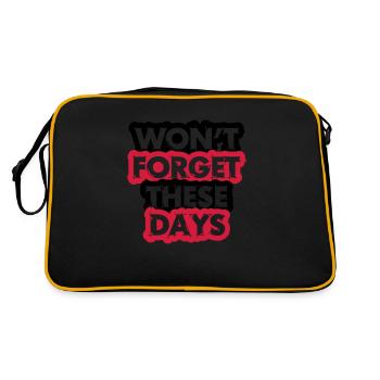 Won't forget these days - Retro Tasche - Schwarz/Gold - Hinten