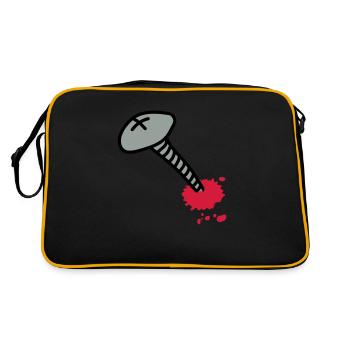 wunde_3c - Retro Tasche - Schwarz/Gold - Hinten