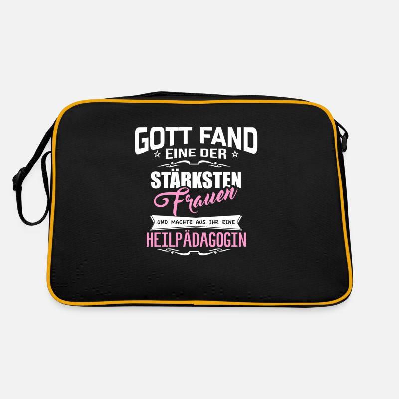 HEILPÄDAGOGIN - Retro Tasche - Schwarz/Gold