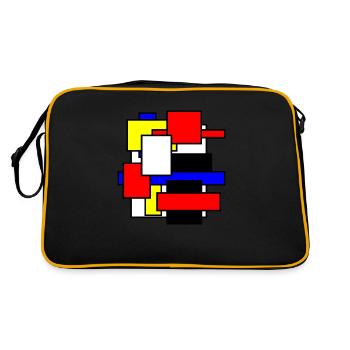 Mondrian Inpiration 2nd edition - Retro Bag - black/gold - Back