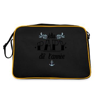 Elu papy de l'année - Sac Retro - noir/or - Dos