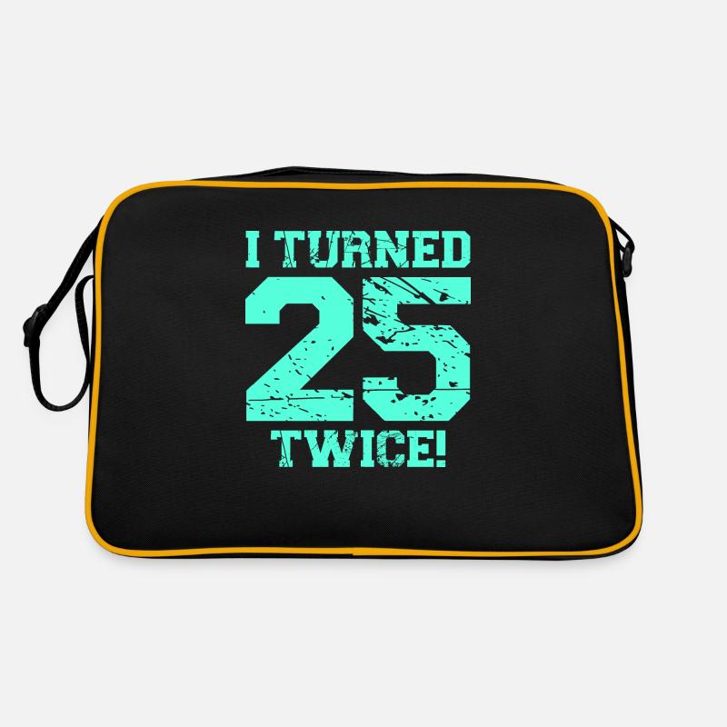 J'ai eu 25 ans deux fois - Sac Retro - noir/or