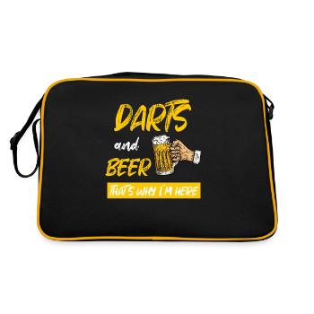 darts and beer - Sac Retro - noir/or - Dos
