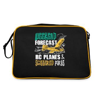 RC Airplane Gift for an RC Pilot - Retro Bag - black/gold - Back