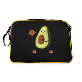 Avocado Basketball drôle végétalien - Sac Retro - noir/or - Dos
