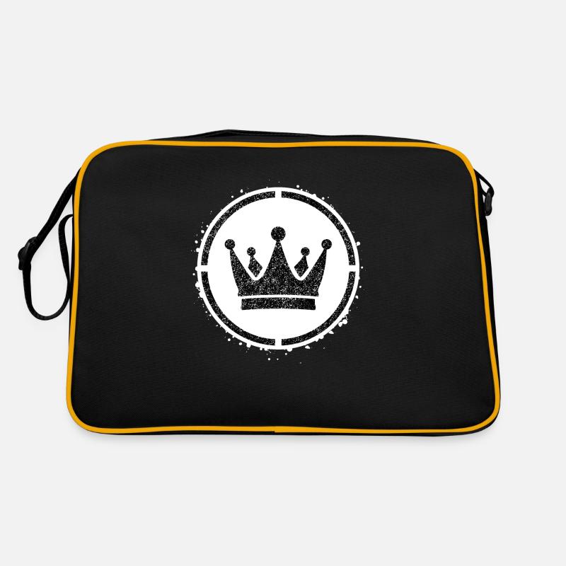 Sponge stencil Crown inside circle Retro Bag