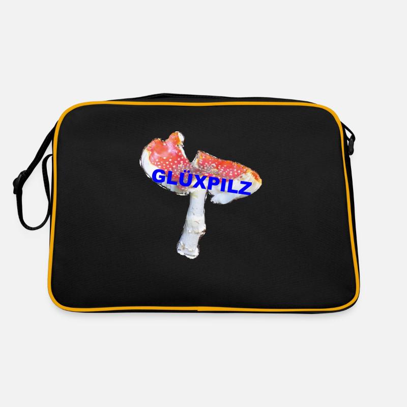 TOMZOFF Fliegenpilz - Retro Tasche - Schwarz/Gold