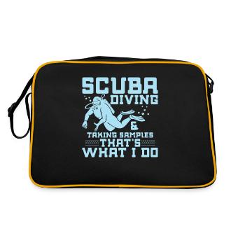Scuba Diving & Taking Samples Ocean Student - Retro Bag - black/gold - Back
