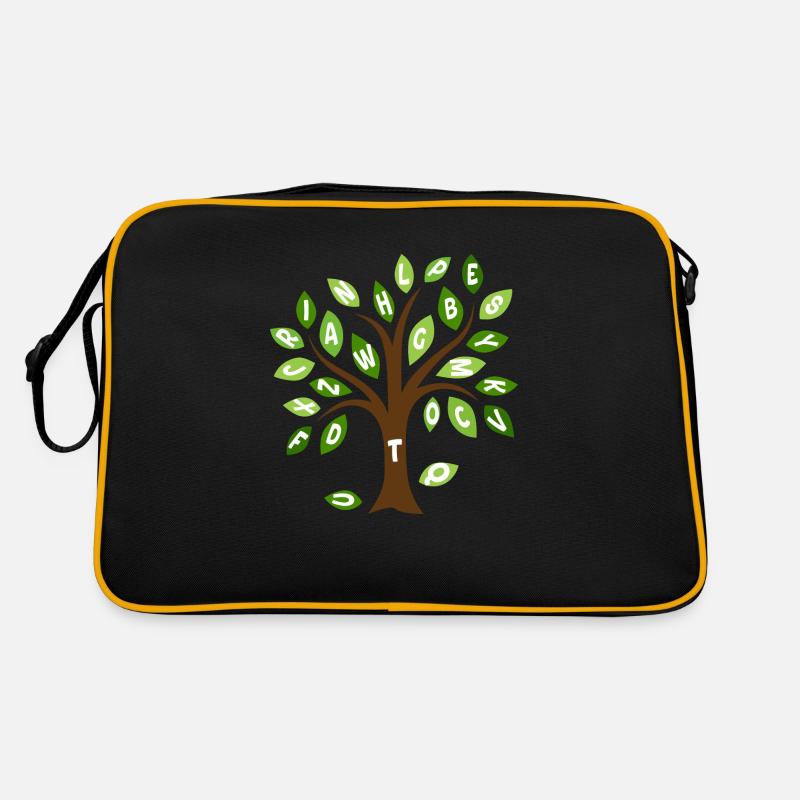 Alphabet leaf tree Retro Bag