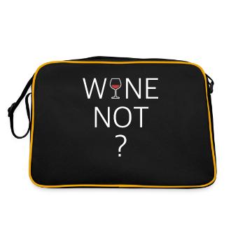 Vin pas | pourquoi pas, des dictons drôles - Sac Retro - noir/or - Dos