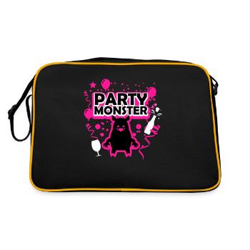 Monstre de fête rose - Sac Retro - noir/or - Dos