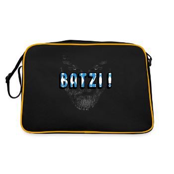 Batzi bayrisch dialekt - Retro Tasche - Schwarz/Gold - Hinten