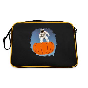Astronaute monte Pumpkin Halloween Party Space - Sac Retro - noir/or - Dos