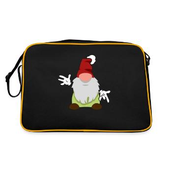 second Christmas gnome - Retro Bag - black/gold - Back