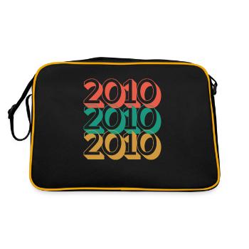 Anniversaire année 2010 / Vintage 2010 - Sac Retro - noir/or - Dos