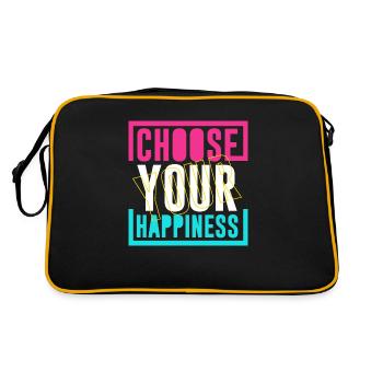 Choisissez le bonheur - Sac Retro - noir/or - Dos