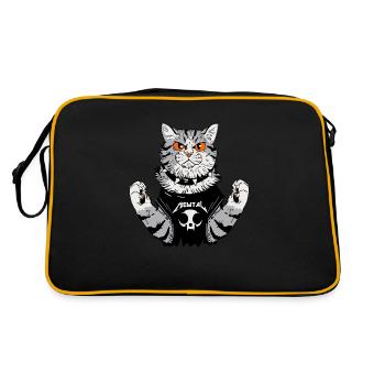 Cat aime la musique rock - Sac Retro - noir/or - Dos
