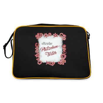 Offizieller Plätzchen Tester - Retro Tasche - Schwarz/Gold - Hinten