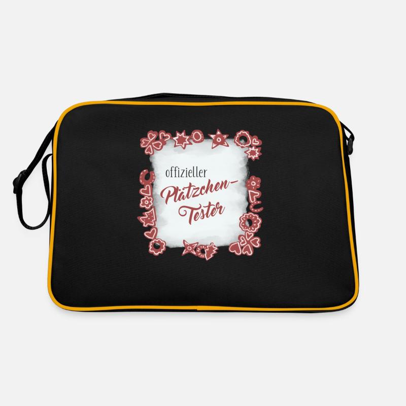 Offizieller Plätzchen Tester - Retro Tasche - Schwarz/Gold