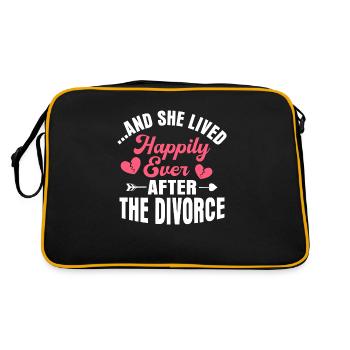 ...And She Lived Happily Ever After The Divorce Ex - Retro Tasche - Schwarz/Gold - Hinten