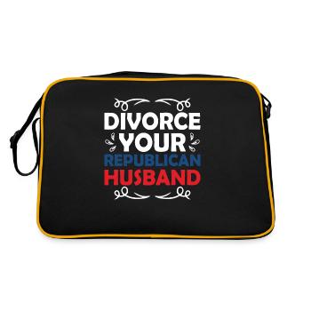 Divorcez de votre mari républicain Divorcé Ex-femme W - Sac Retro - noir/or - Dos
