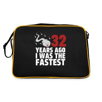 32 Years Ago I Was The Fastest - Retro Bag - black/gold - Back