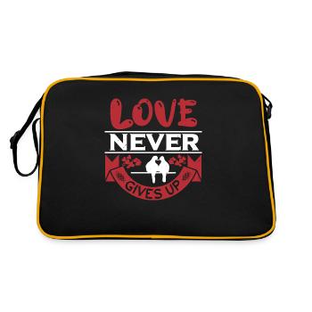 L’AMOUR N’ABANDONNE JAMAIS - Sac Retro - noir/or - Dos