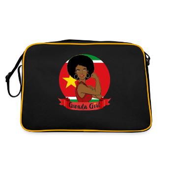 Femme Guadeloupéenne La meilleure Gwada Girl - Sac Retro - noir/or - Dos