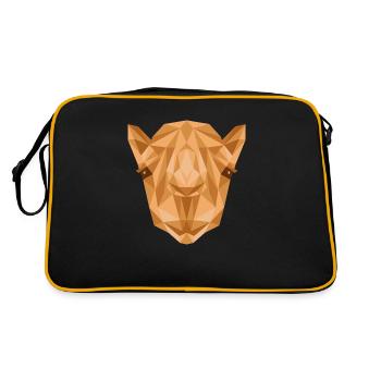 Kamelkunst Puristische Tierwelt Tier Natur - Retro Tasche - Schwarz/Gold - Hinten