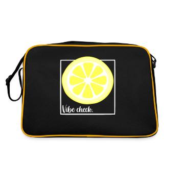 Vibe check lemon - Retro Bag - black/gold - Back