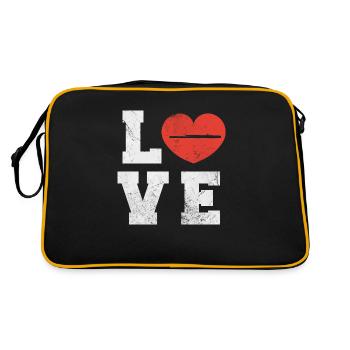 Bassoon love | Bassoon - Retro Tasche - Schwarz/Gold - Hinten