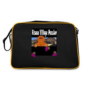 Alsace Village Passion Raisins - Sac Retro - noir/or - Dos