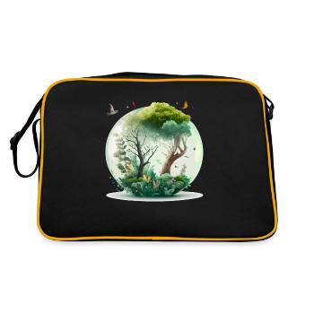 The miniature forest - Retro Bag - black/gold - Back