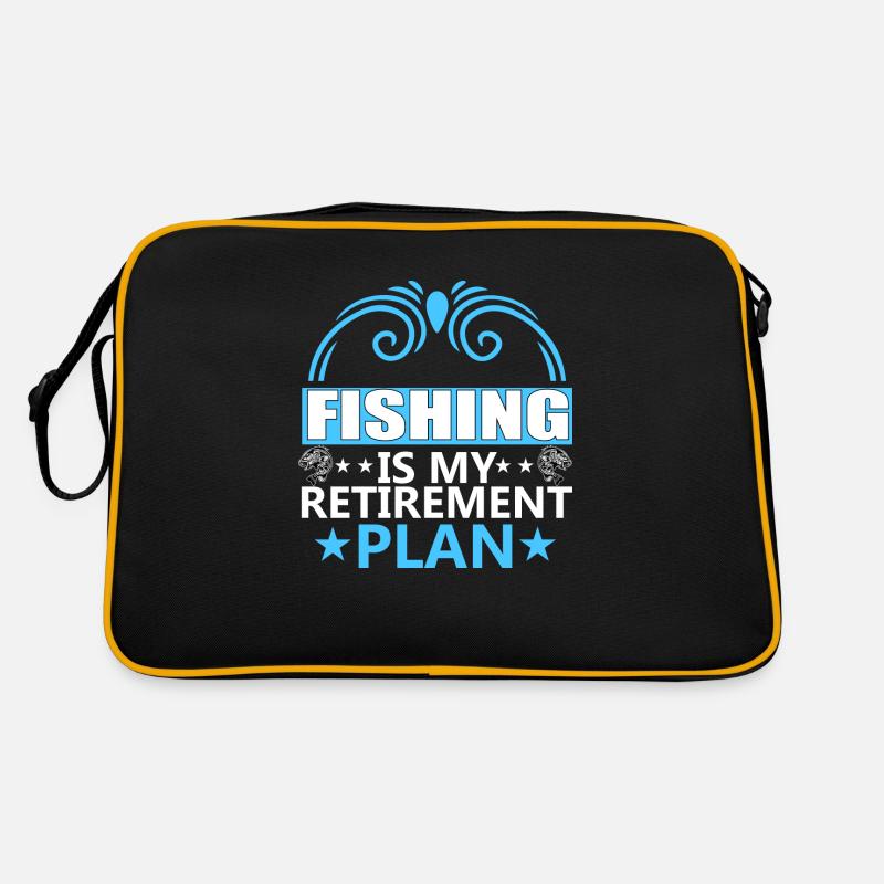 Fishing is my retirement plan - Retro Bag - black/gold