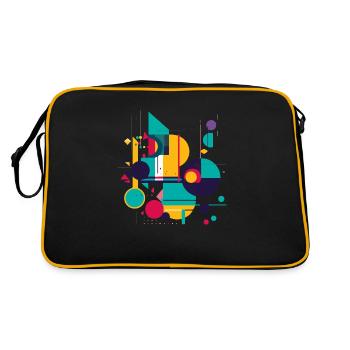 Design abstrait - Sac Retro - noir/or - Dos
